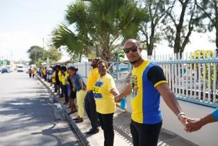 One People One Barbados Human Chain
