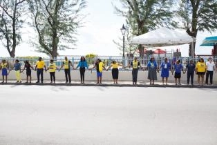 One People One Barbados Human Chain