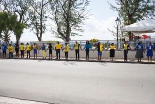 One People One Barbados Human Chain