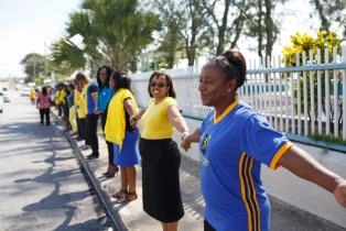 One People One Barbados Human Chain