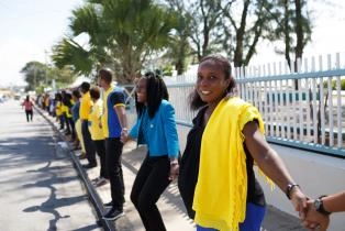 One People One Barbados Human Chain