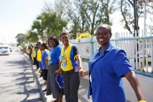 One People One Barbados Human Chain
