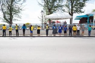 One People One Barbados Human Chain