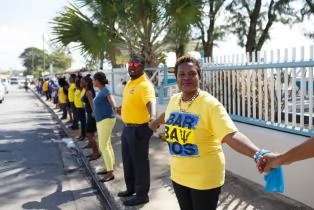 One People One Barbados Human Chain
