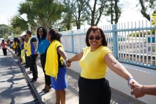 One People One Barbados Human Chain