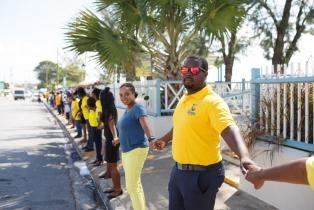 One People One Barbados Human Chain