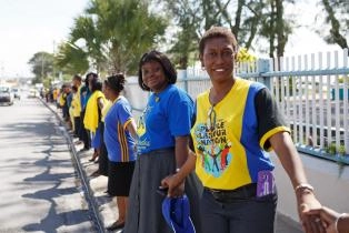 One People One Barbados Human Chain