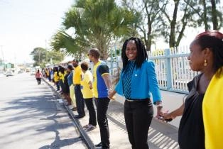 One People One Barbados Human Chain