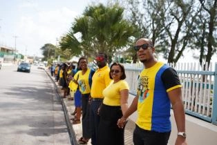 One People One Barbados Human Chain