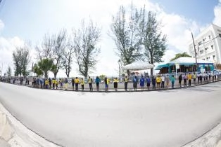 One People One Barbados Human Chain