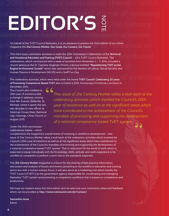 Editors Note Page - Page 6